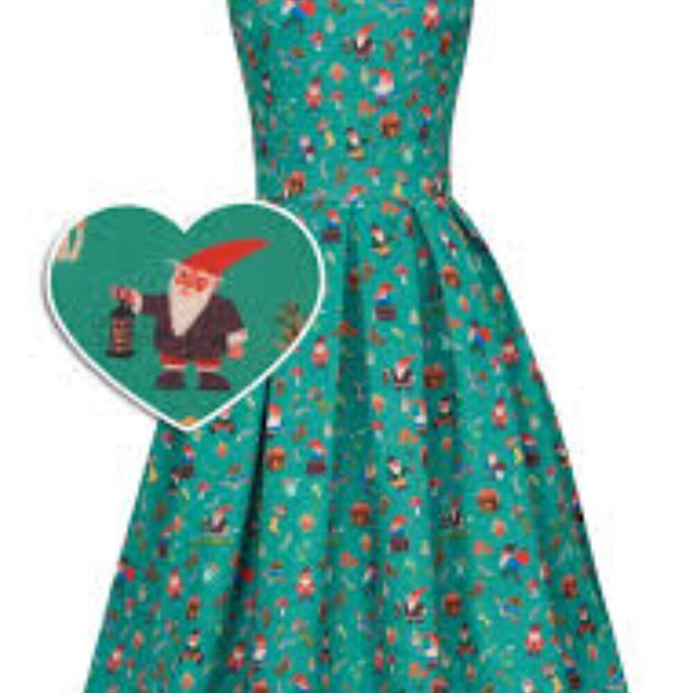 Dolly and Dotty Amanda Green Garden Gnome Circle Dress - Picture 7 of 7